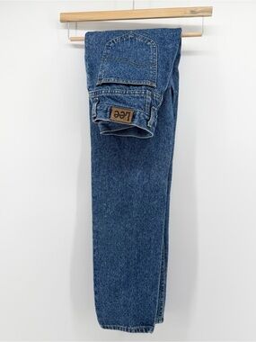 Vintage Lee Jeans 13 Long USA Made 90’s High Waist Mom Blue Tapered Denim 27x32